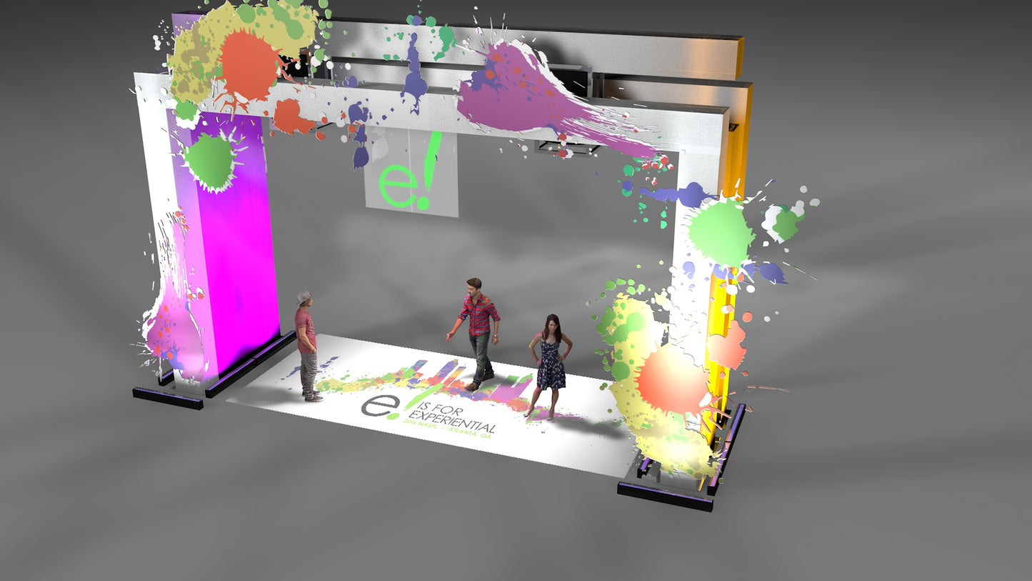 Custom Printed Entranceway with Custom Shapes and Lighting