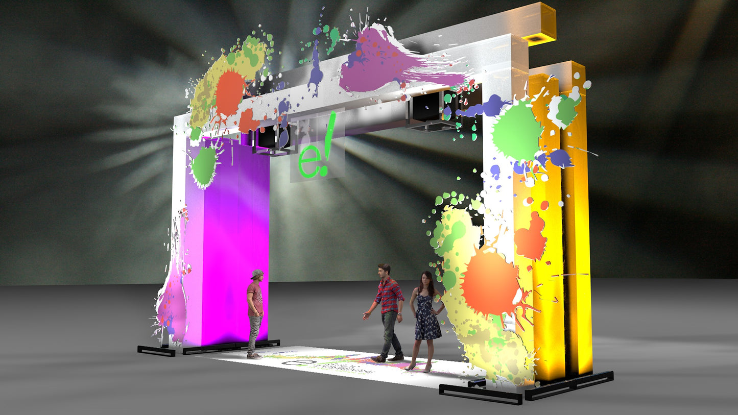 Custom Printed Entranceway with Custom Shapes and Lighting