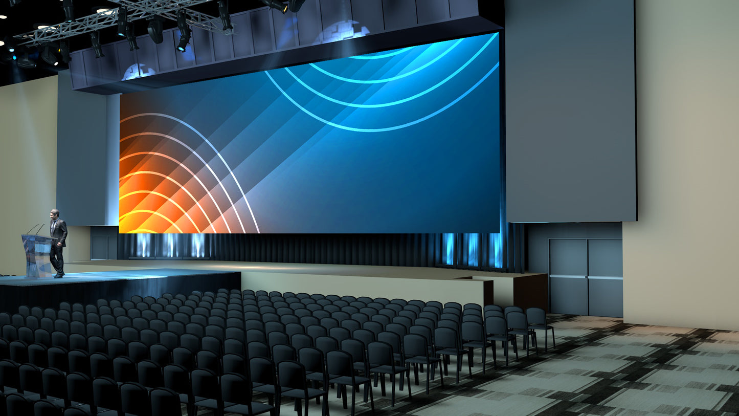 Ultrawide LED Wall with Projection Wings