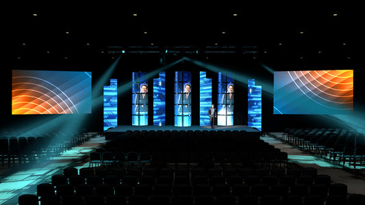Curved LED Tower Array with Dual Side Screens