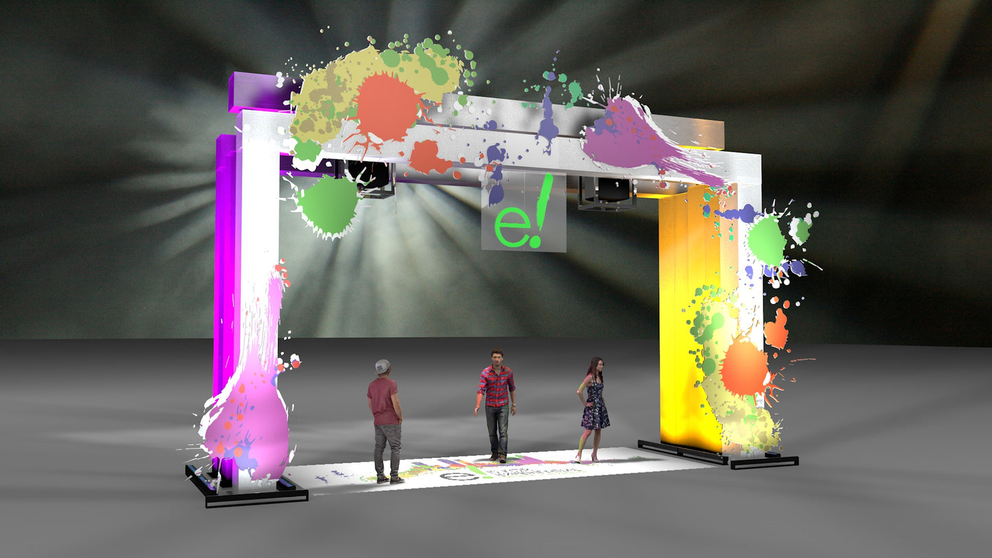 Custom Printed Entranceway with Custom Shapes and Lighting