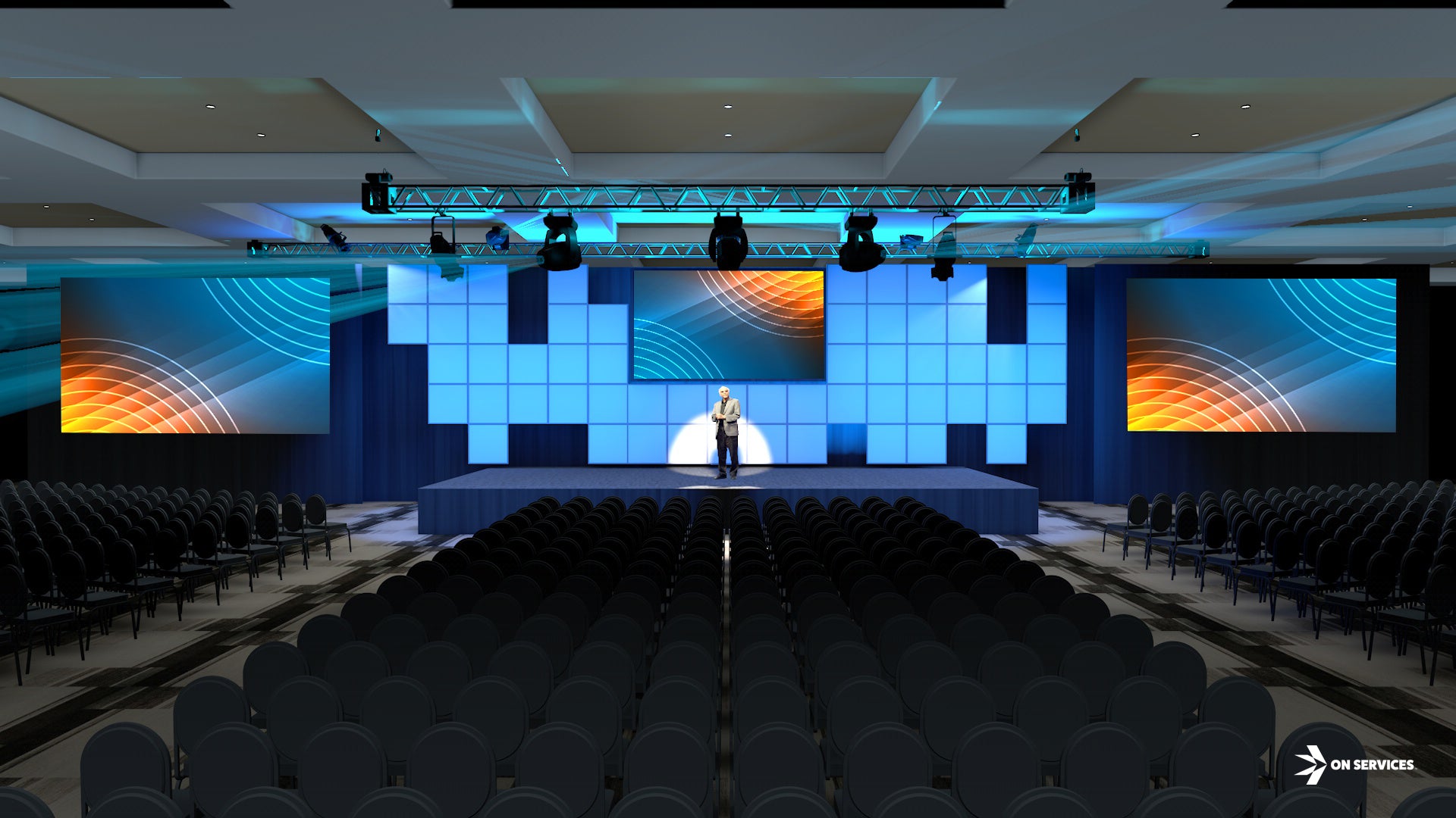 Modular Lighting with Projection Video – ON Services Studio